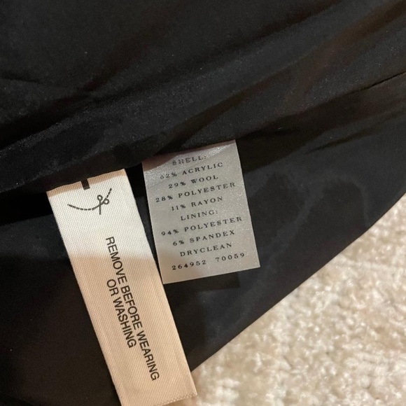 Ann Taylor Black Skirt with Silver Sparkles Size 6 Side Zipper w/ pockets - Picture 7 of 7